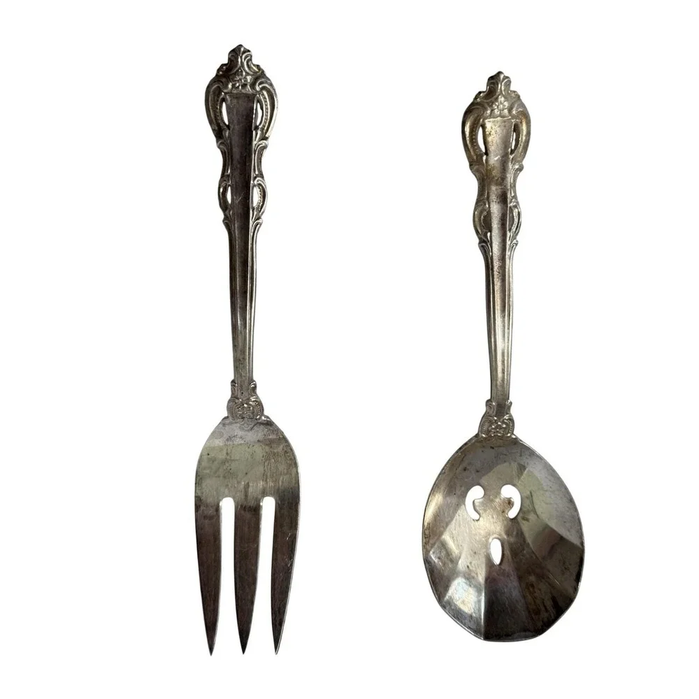VTG 80s Towle Japan Cold Meat Fork Casserole Spoon Supreme Cutlery King Arthur
